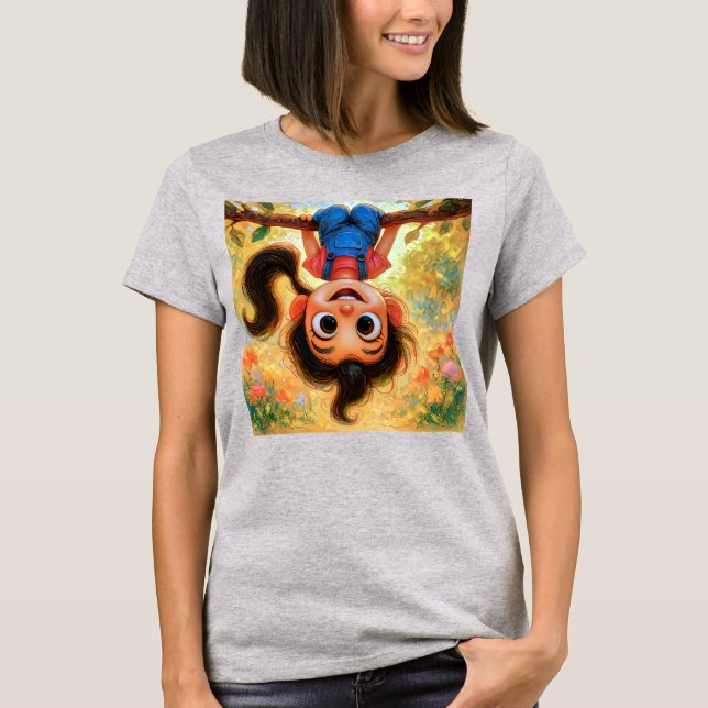 Camiseta Petite fille amusante (Anverso)