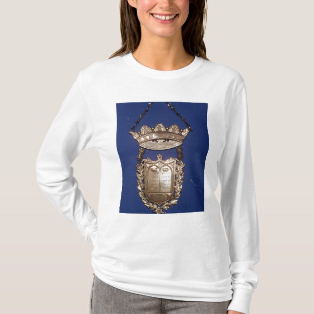 Camiseta Peto o escudo para la voluta de Torah (Anverso)