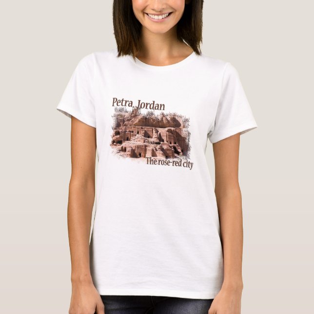 Camiseta Petra: Ciudad Roja Rosa (Anverso)