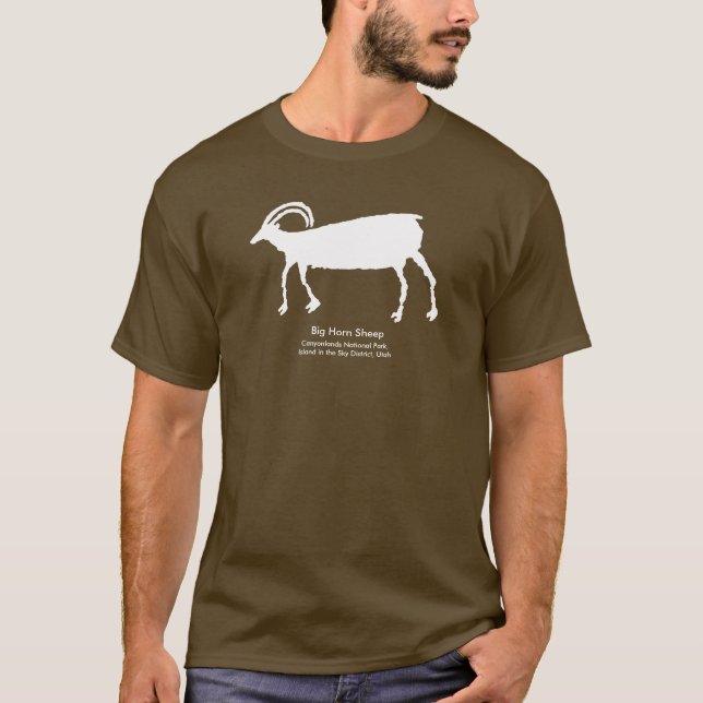 Camiseta Petroglifo de las ovejas del Big Horn (Anverso)