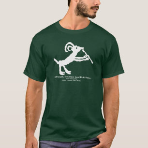 Camiseta Petroglifo, jugador de flauta de cabra de montaña