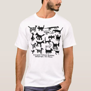 Camiseta Petroglifos de perros, coyotes y zorros