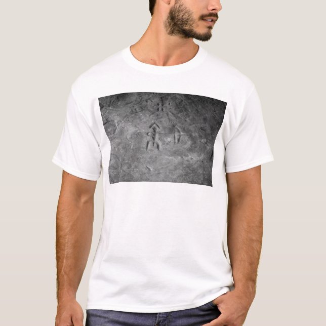 Camiseta Petroglifos Michigan de Sanilac el cazador (Anverso)