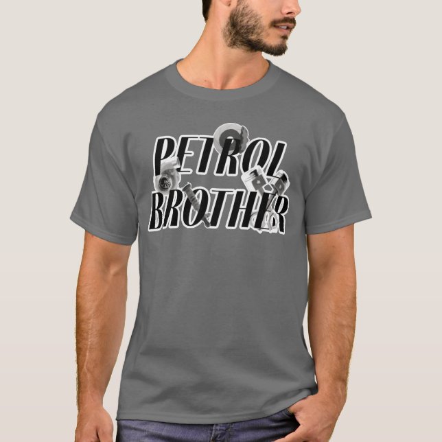 Camiseta Petrol brother engine style and car part design bo (Anverso)