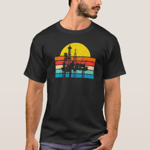 Camiseta Petróleo Retro Petróleo Ataque Ataque Aceite De Pe