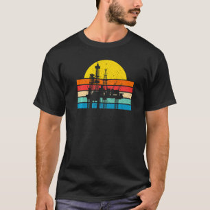 Camiseta Petróleo Retro Petróleo Ataque Ataque Aceite De Pe