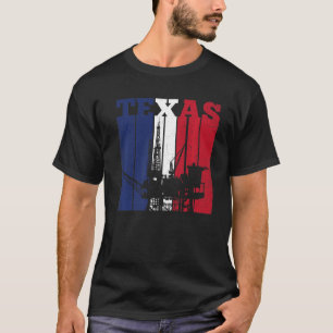 Camiseta Petróleo Rig Texas Bandera Oleícola Oleícola