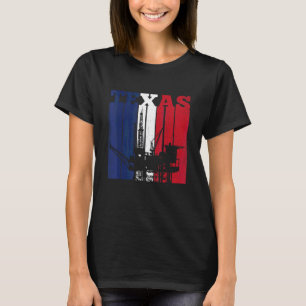Camiseta Petróleo Rig Texas Bandera Oleícola Oleícola