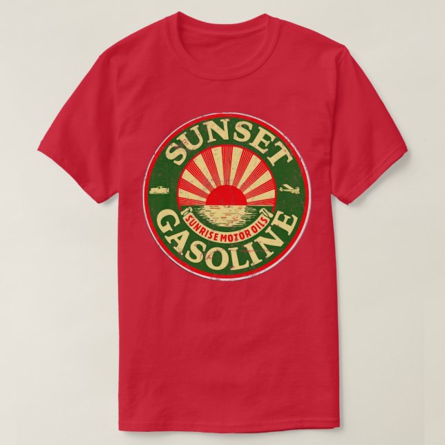Camiseta Petróleo y gas al atardecer (Diseño del anverso)