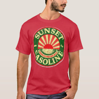 Camiseta Petróleo y gas al atardecer