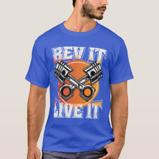 Camiseta Petrolhead Caruning Derrapando Rev It Live It vint