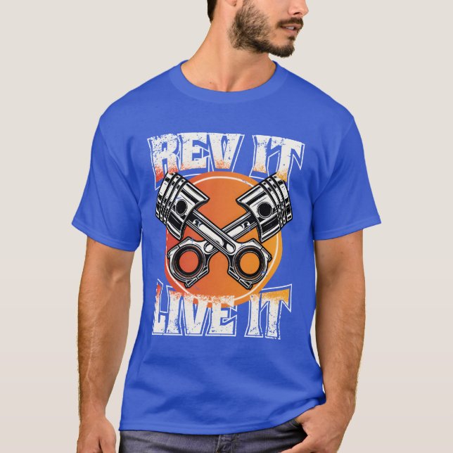 Camiseta Petrolhead Caruning Derrapando Rev It Live It vint (Anverso)