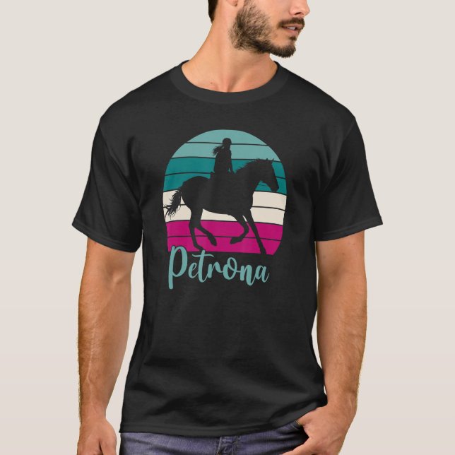 Camiseta Petrona Nombre Chica ecuestre de caballos Petrona (Anverso)