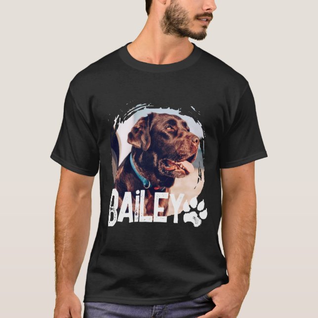 Camiseta Pets Simple Modern Cool Nge Name And Photo  (Anverso)