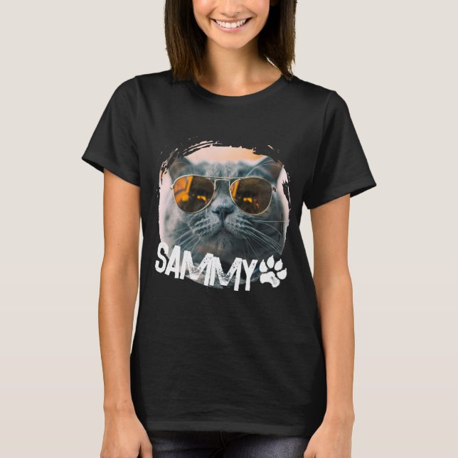 Camiseta Pets Simple Modern Nge Cool Name And Photo  (Anverso)
