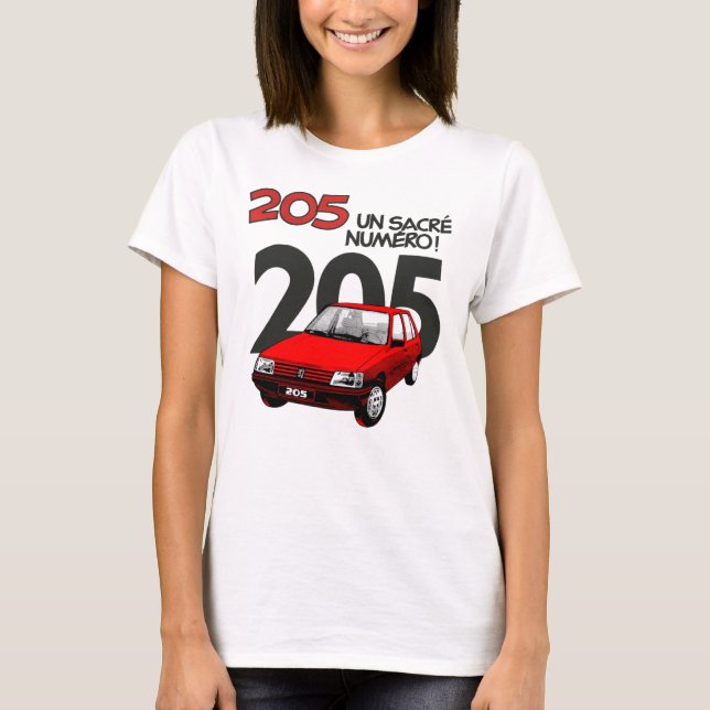 CAMISETA PEUGEOT 205 RED342 (Anverso)