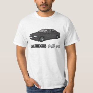 Camiseta Peugeot 405 con la insignia metálica del MI 16,