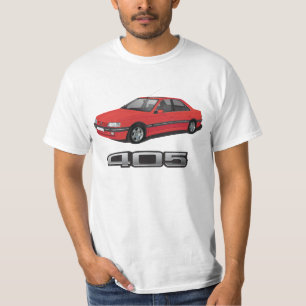 Camiseta Peugeot 405 SRi + placa modelo, rojo, DIY