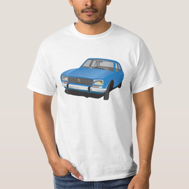 Camiseta Peugeot 504 (azul) (Anverso)
