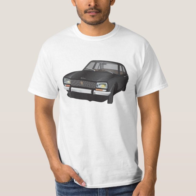 Camiseta Peugeot 504 (negro) (Anverso)