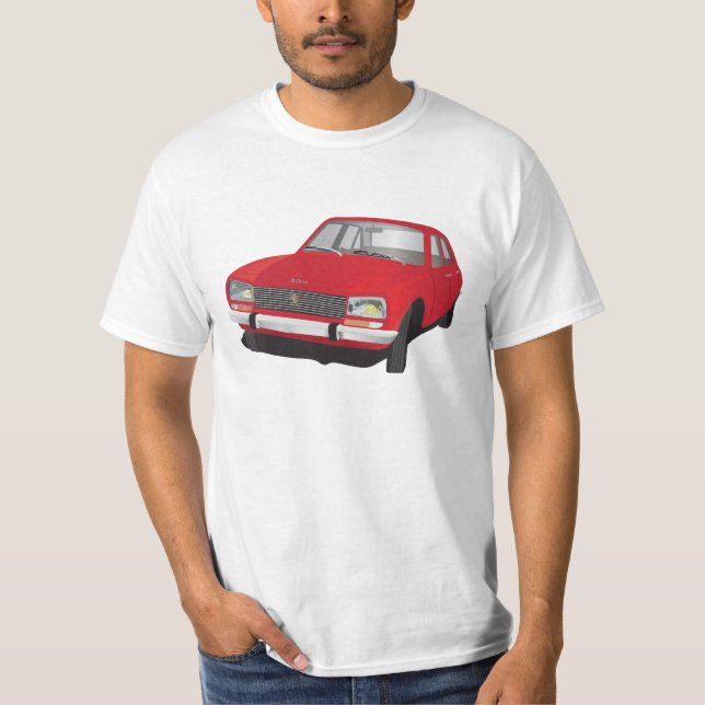Camiseta Peugeot 504 (roja) (Anverso)