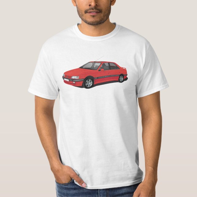 Camiseta Peugeot rojo 405 (Anverso)