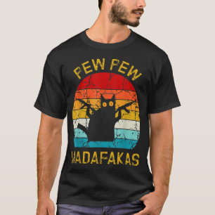 Camiseta Pew Madafakas Pew provoca a curioso gato negro ret