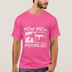 Camiseta Pew Pew Especialista Pro Gun 5.56 Ar15 Rifle M4 Di