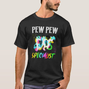 Camiseta Pew Pew Especializado Paint Gun Fire Speedball