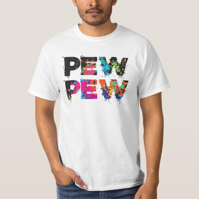 Camiseta Pew Pew - Funny Paintball (Anverso)