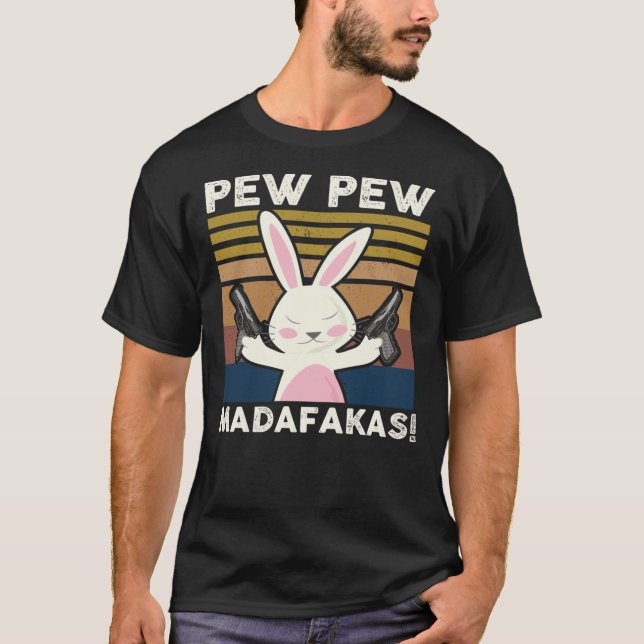 Camiseta Pew Pew Madafakas Amantes de conejo C (Anverso)