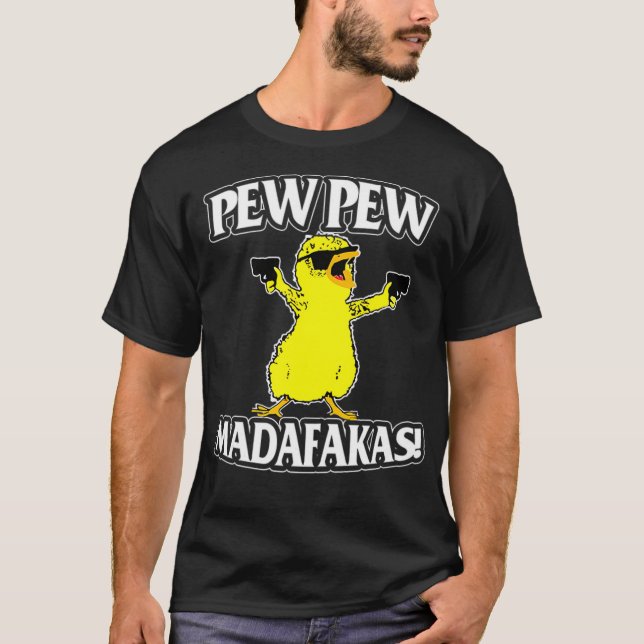 Camiseta Pew Pew Madafakas cats Gun Funny T-Shirt T-Shirt_1 (Anverso)