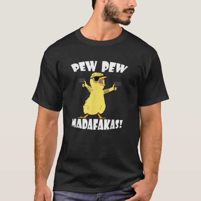 Camiseta Pew Pew Madafakas Crazy Chick Gráficnys (Anverso)