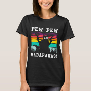 Camiseta Pew Pew Madafakas Funny Cat