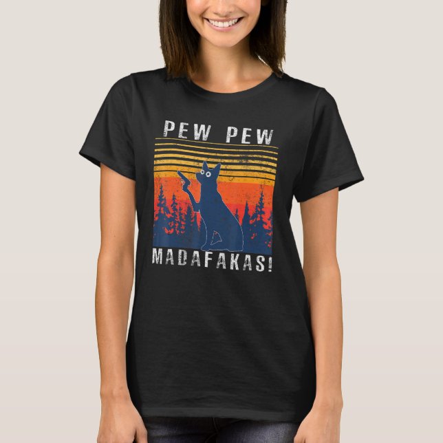 Camiseta Pew Pew Madafakas  Perro pastor alemán (Anverso)