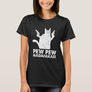 Camiseta Pew Pew Madafakas Vintage Loco Gráfico Retro