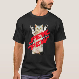Camiseta Pew Pew Sci Gato Gamer Ruido Para Hombres Mujeres