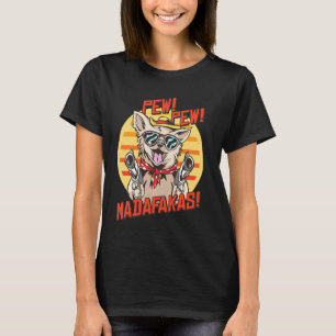 Camiseta Pew Pews Madafakas Chihuahua Con Una Pistola Vesti