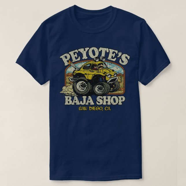 Camiseta Peyotes Baja Shop 1974 (Diseño del anverso)