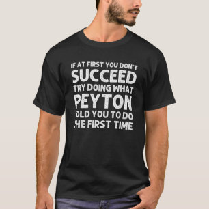 Camiseta PEYTON Nombre Navidades divertidos de cumpleaños p