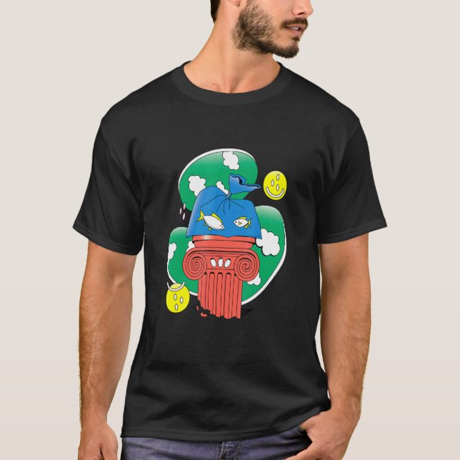 Camiseta Pez abstracto en diseño de plástico (Anverso)