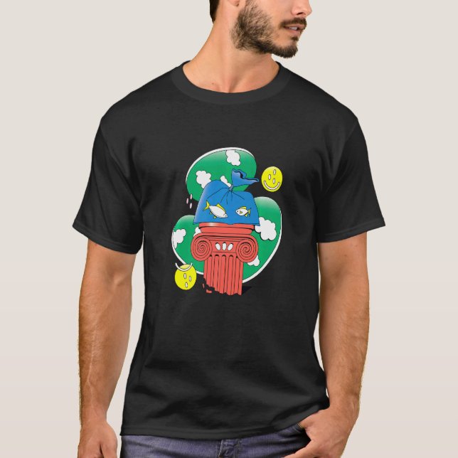 Camiseta Pez Abstracto En Plástico Premium (Anverso)