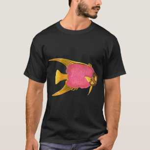 Camiseta Pez, acuarela rosa, amarillo