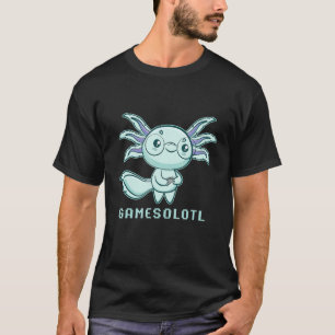 Camiseta Pez Ajolote Jugando Video Juegos Lagarto Gamesolot