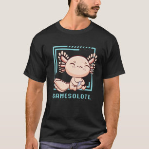 Camiseta Pez Ajolote Jugando Videojuegos Lagarto Gamesolotl