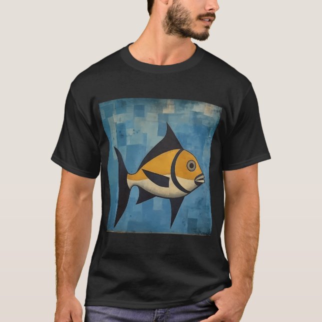 Camiseta Pez Amarillo de Aleta Negra (Anverso)