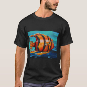 Camiseta Pez ángel acrílico Camino a la Escuela por Krist