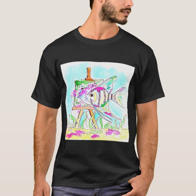 Camiseta Pez ángel artista (Anverso)