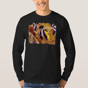 Camiseta Pez ángel con rayas negras y blancas