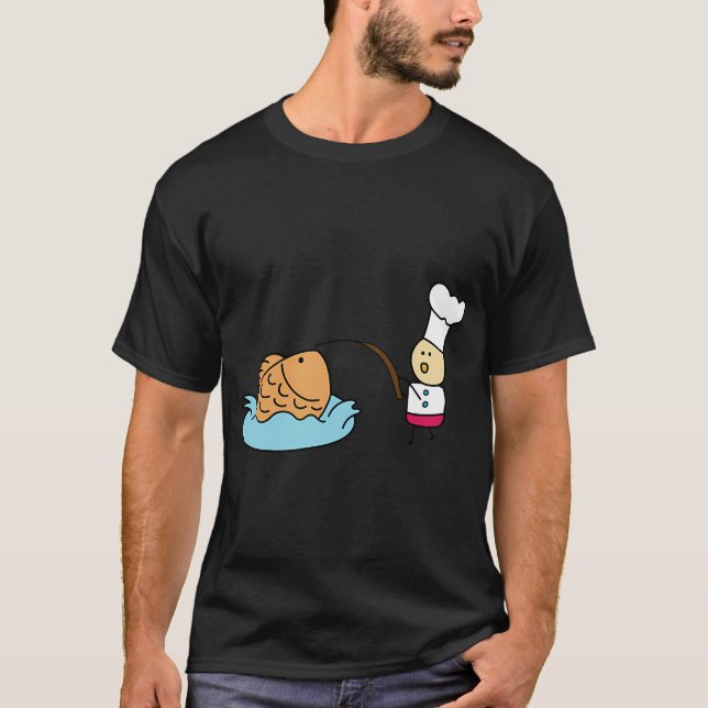 Camiseta Pez ángel de rayas azules (Anverso)